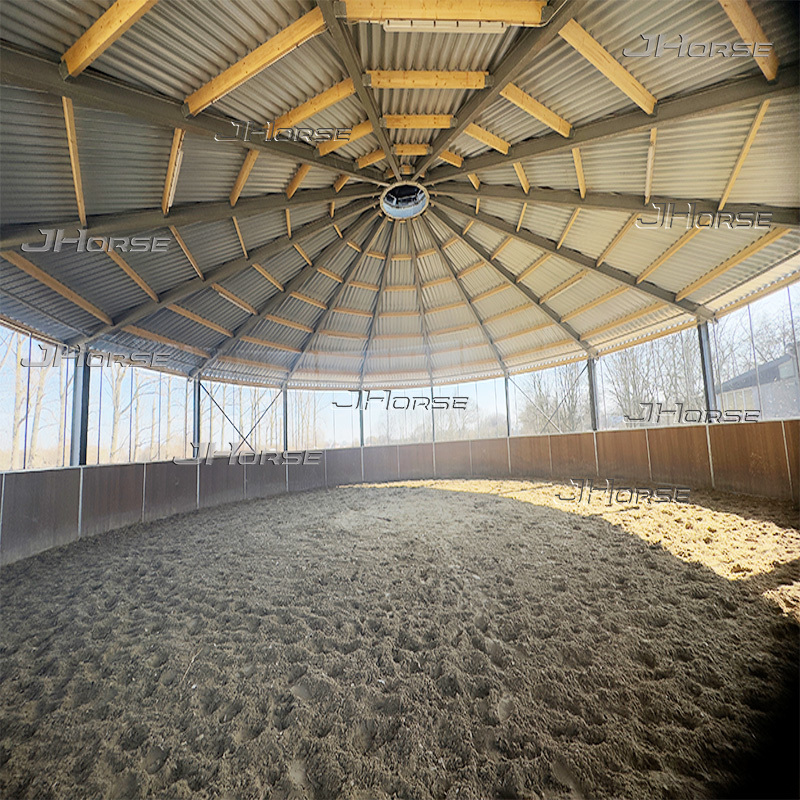 Wood Filling Fence Panel For Horse Walker & Lunging Pen