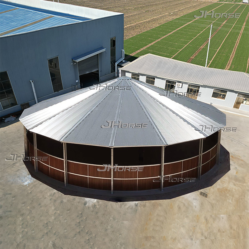 1.8m / 2.0m Solid Timber Infill Horse Walker Fence | Flat & Curved Modular Panels