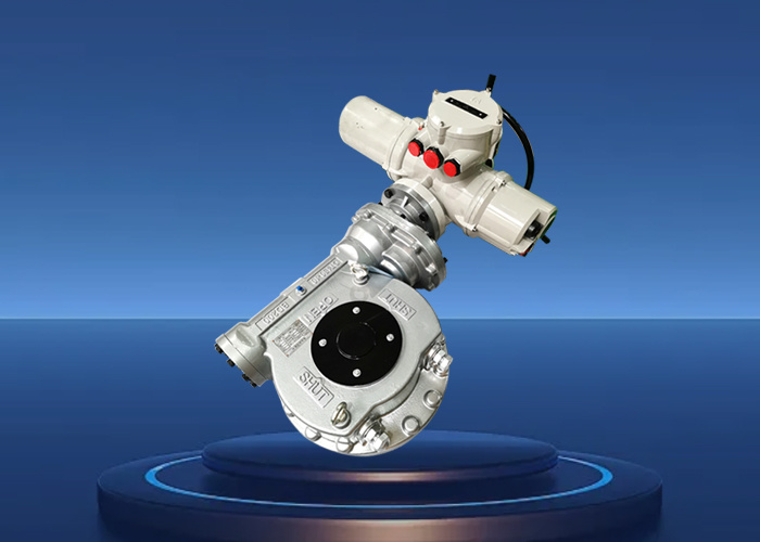 Gear box for connecting electric actuator
