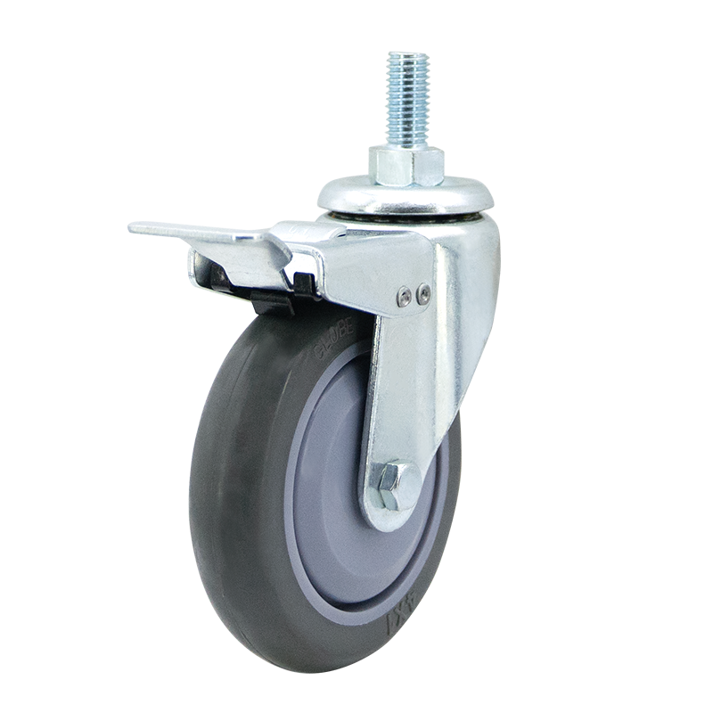 EC01 Series - 3×1 Screw Nylon Double Brake Ultra-Quiet Polyurethane Caster