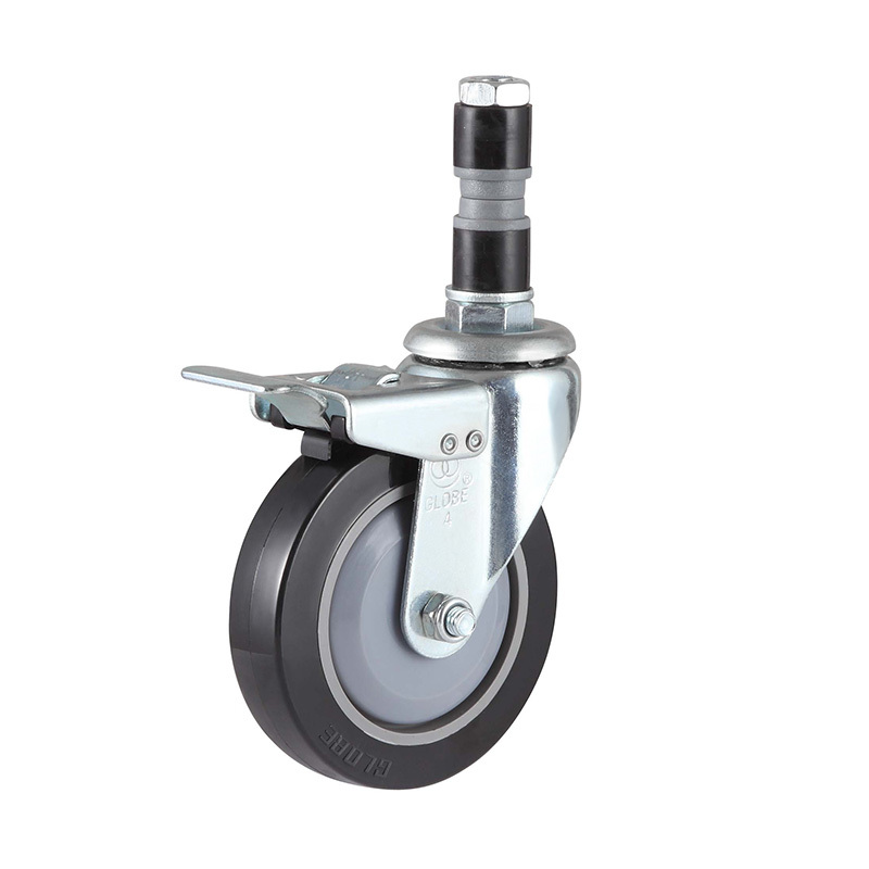 EC02 Series - 4x1 expansion glue rod metal double brake high-grade polyurethane wheel EC02 Series - 4x1 expansion glue rod metal double brake high-grade polyurethane wheel