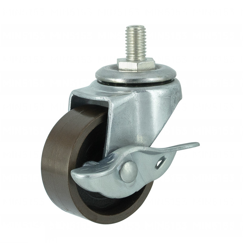 EB03 Series - 2.5-inch Screw Metal Edge Brake Cast Iron Caster