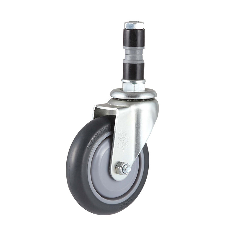 EC01 Series - 3x1 high-strength artificial rubber wheel (round edge) with expansion glue screw rod