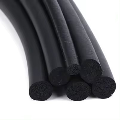 EPDM solid foam round strip O-shaped cylindrical sponge rubber strip, automotive explosion-proof door rubber sealing strip