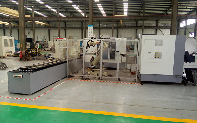 Six joint industrial robot flange production line