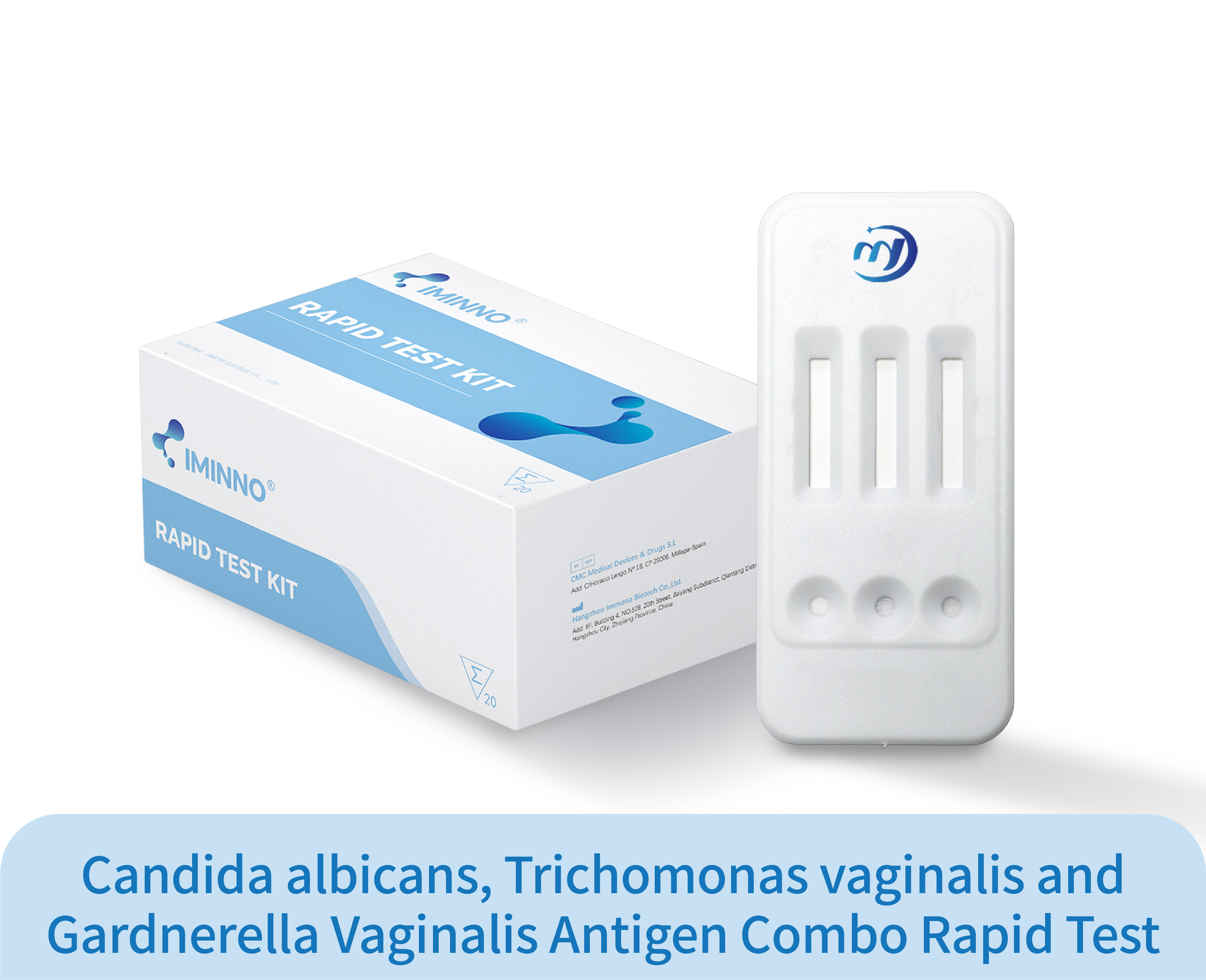 Candida albicans, Trichomonas vaginalis and Gardnerella Vaginalis Antigen Combo Rapid Test Candida albicans, Trichomonas vaginalis and Gardnerella Vaginalis Antigen Combo Rapid Test