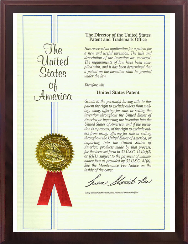 International Patent: U.S.A.