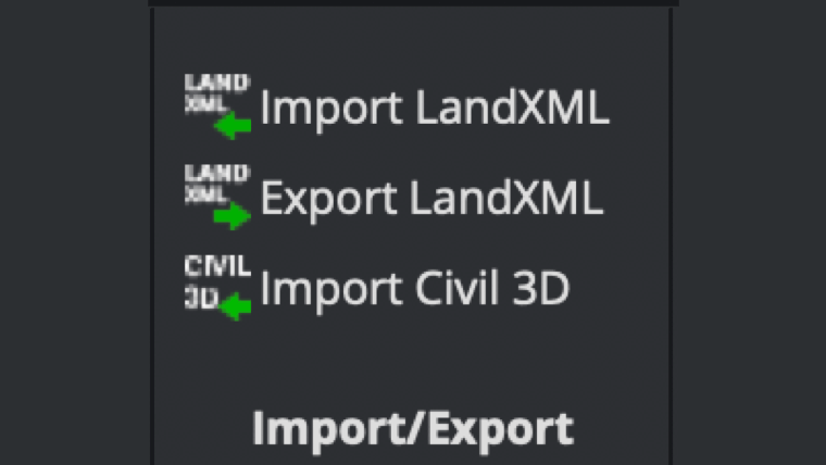 LandXML導入/導出