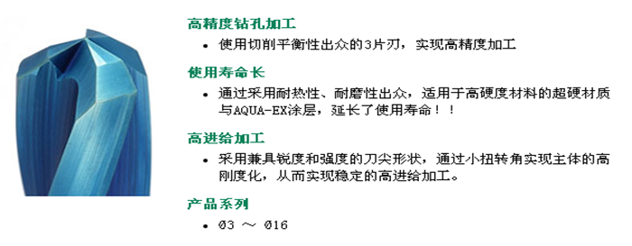 AQUA EX 3刃鉆 高硬型