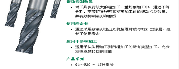 GSX-VL銑刀 粗銑型