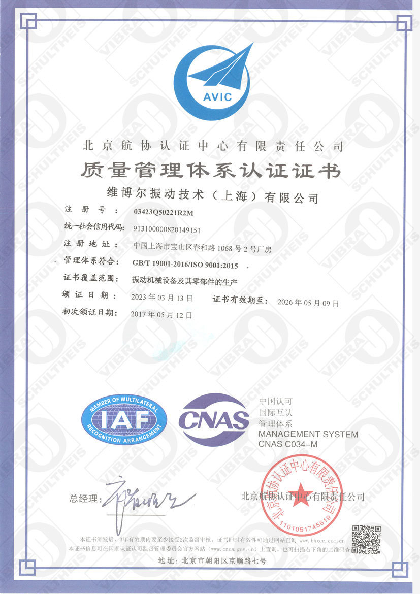 ISO9001 Quality Management System Certification