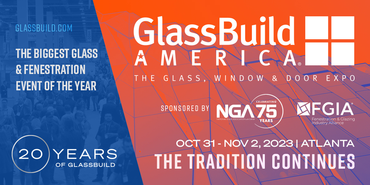 Glasino participera au Glass Build AMERICA du 31 octobre au 2 novembre 2023. Notre numéro de stand est HALL B4-3770. Nous espérons vous y rencontrer !