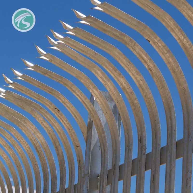 Heavy Duty Palisade Fence Panels Curved Top Palisade Fencing W Shape