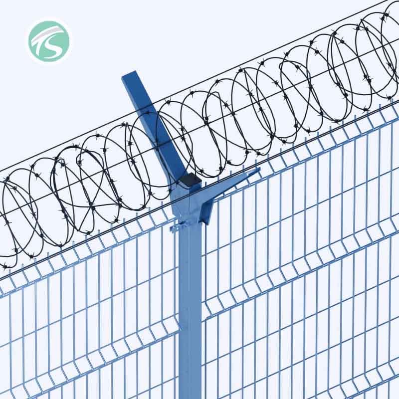 ISO 9001 Heavy Duty Security Fence 3d Fence With Barb Wire Fence