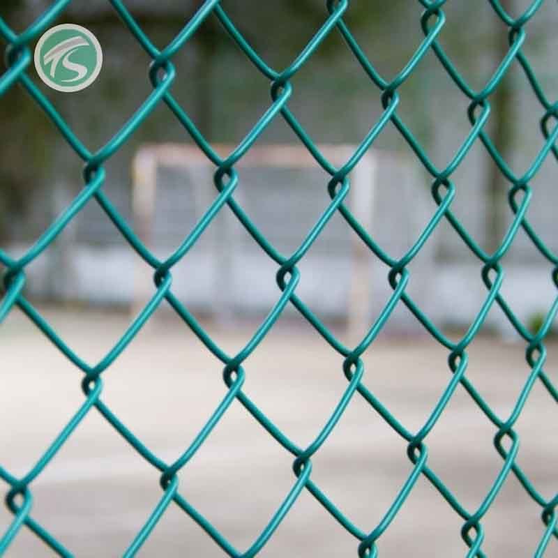 Chain Link Fence Roll 50ft Galvanized And Pvc Coated Chain Link Fence Wire Mesh