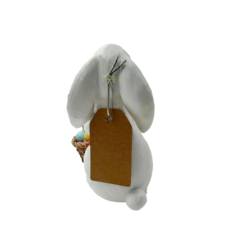 Flower Basket Rabbit Sculpture
