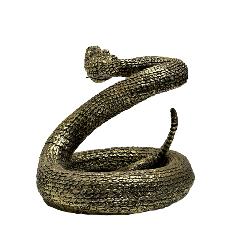 Golden Snake Sculpture