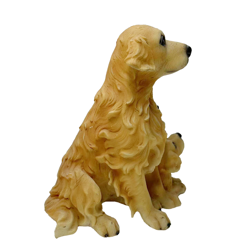 Three Golden Retriever Statue