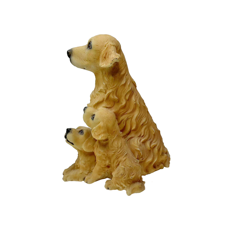 Three Golden Retriever Statue