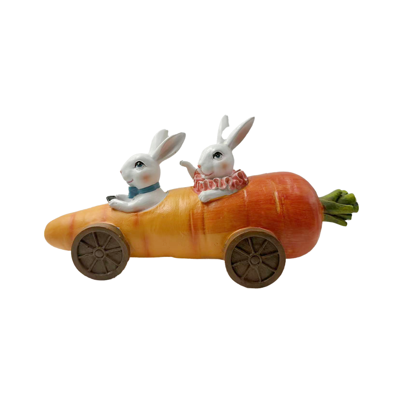 Cute Rabbit Carrot Sculpture