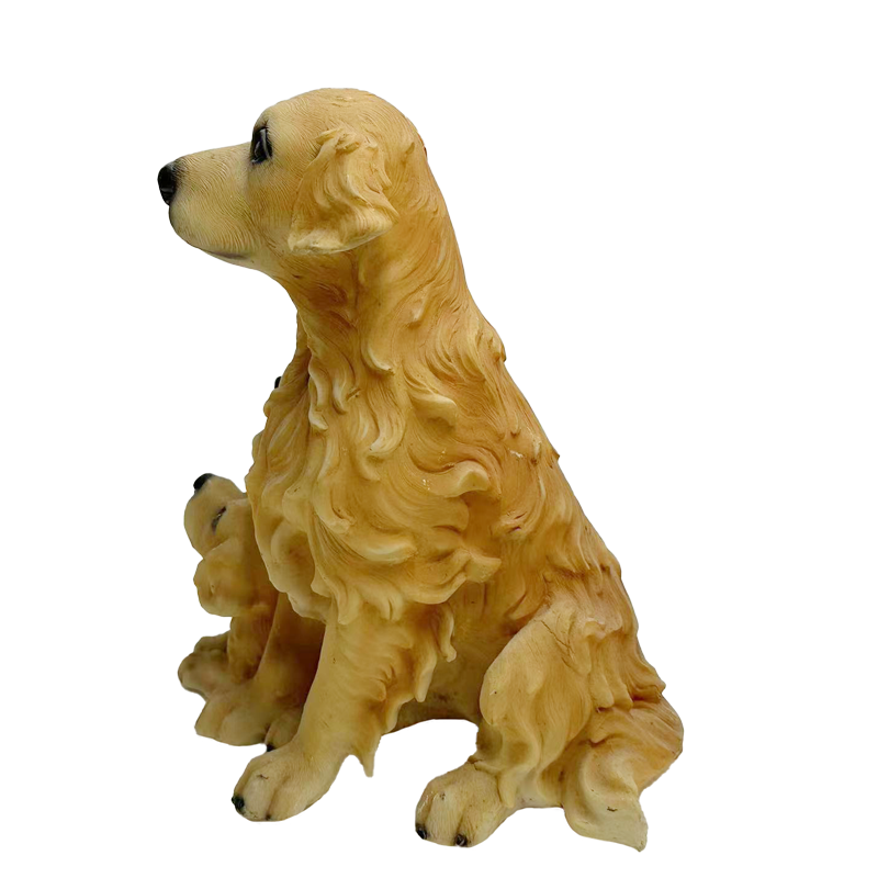 Three Golden Retriever Statue