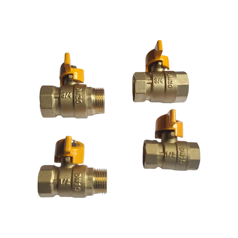 Copper butterfly valve with internal and external teeth
