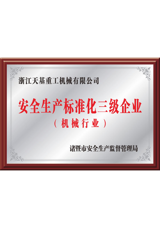 安全生產(chǎn)標(biāo)準(zhǔn)化三級企業(yè)