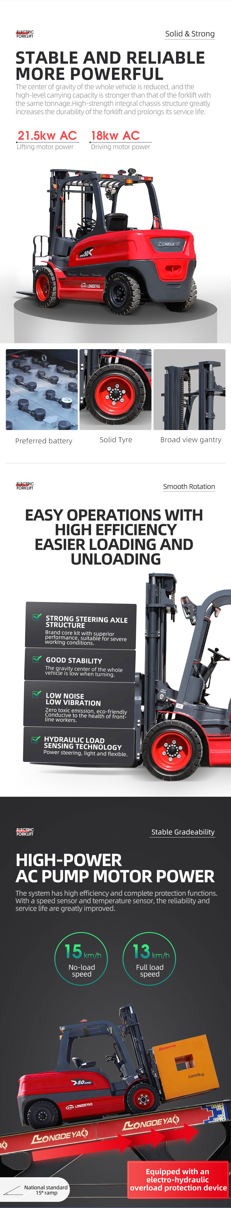 5 ton electric forklift