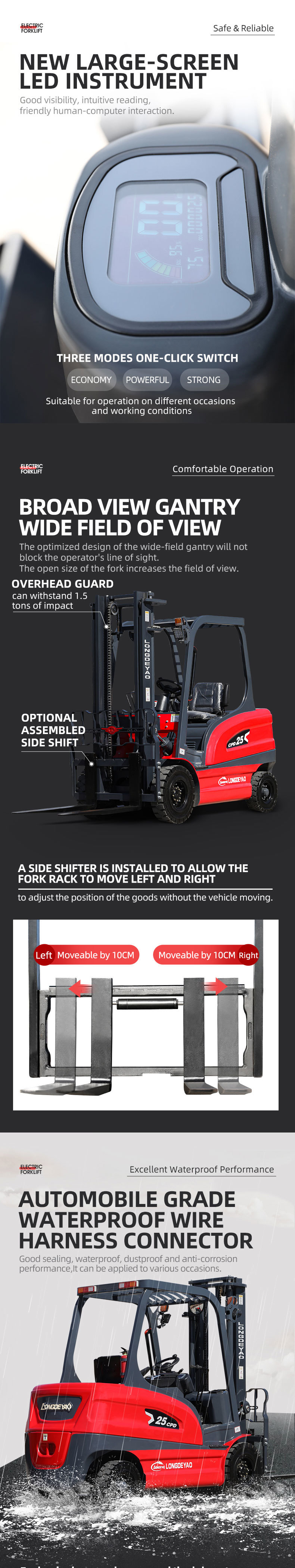 2.5T electric forklift