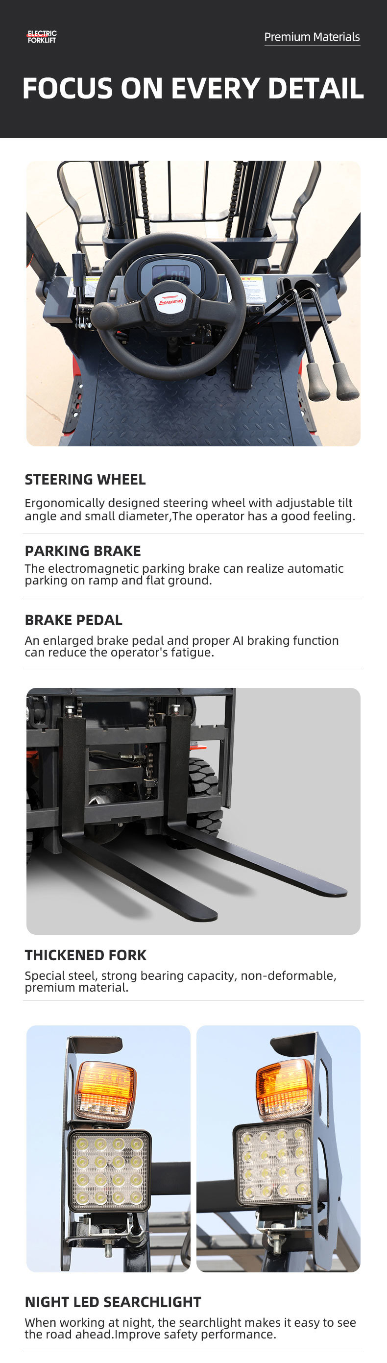 2.0T high counterbalanced forklift (three fulcrum)