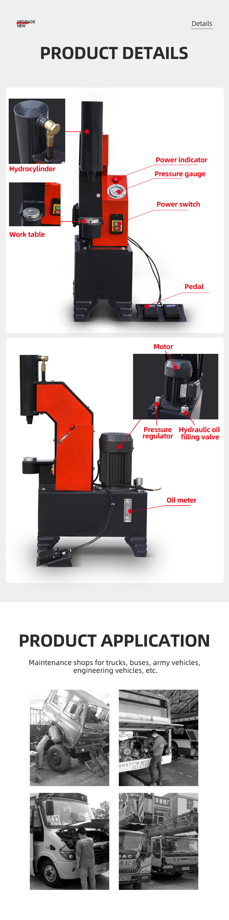 Vertical hydraulic punching and riveting machine