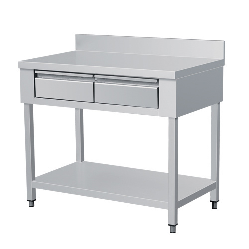 2 Drawers table with splash back