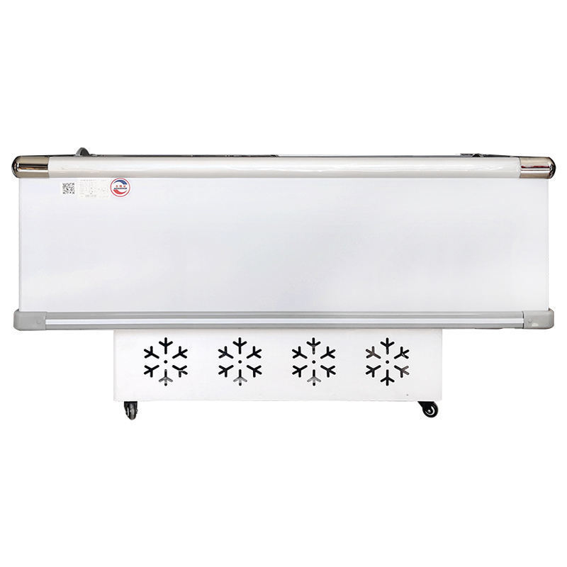 Refrigerated flat island refrigerator