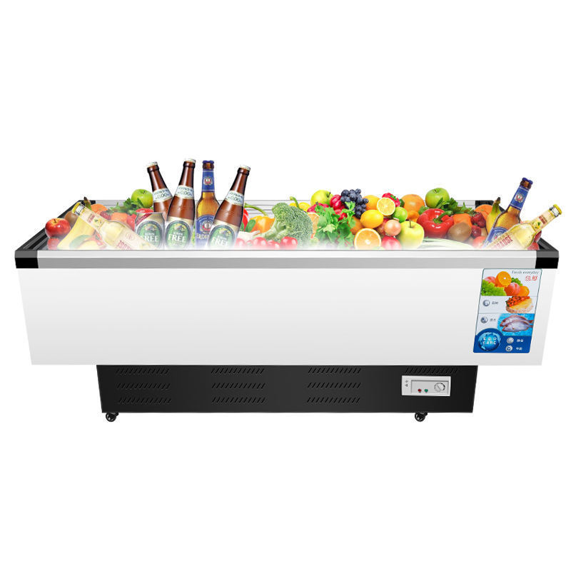 Horizontal supermarket refrigerated display refrigerator