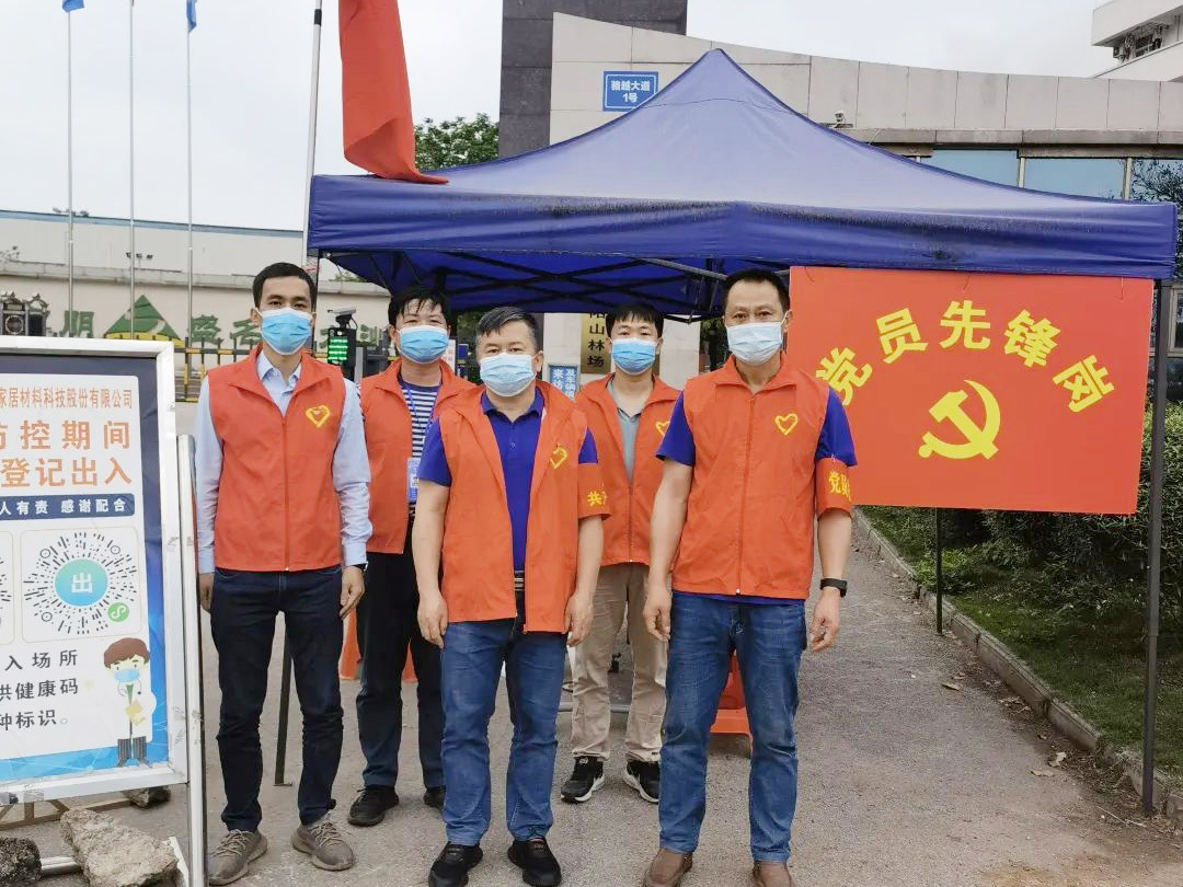 黨旗引領(lǐng)，并肩抗疫！