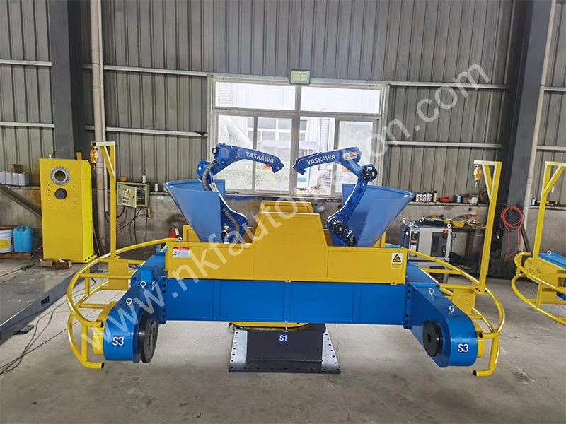 Customized Three-axis horizontal positioner supporting double Yaskawa welding robot Customized Three-axis horizontal positioner supporting double Yaskawa welding robot