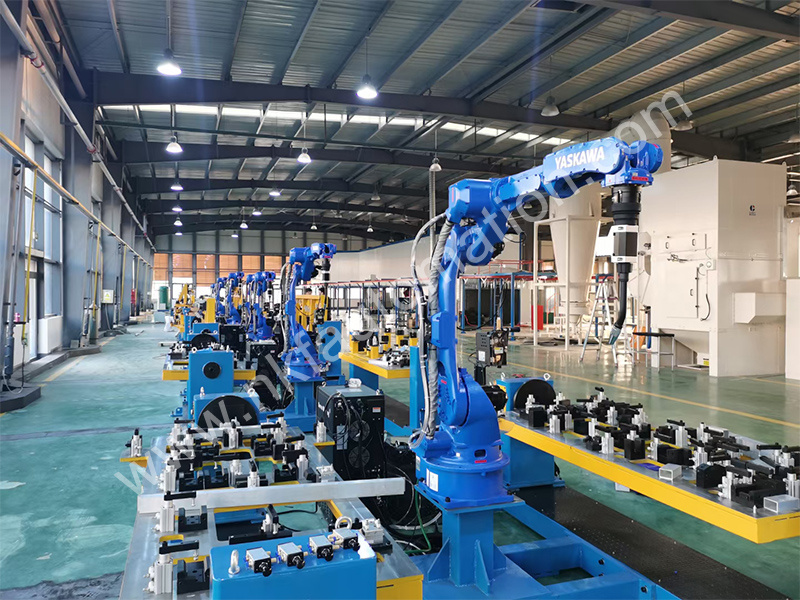 Yaskawa Robots and Single-Axis Head and Tail Positioner Automatic Welding Furniture Products Yaskawa Robots and Single-Axis Head and Tail Positioner Automatic Welding Furniture Products