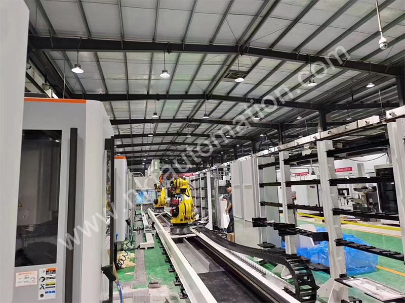Fanuc and 2T payload Linear Rail in Automatic Loading and Unloading Application Fanuc and 2T payload Linear Rail in Automatic Loading and Unloading Application