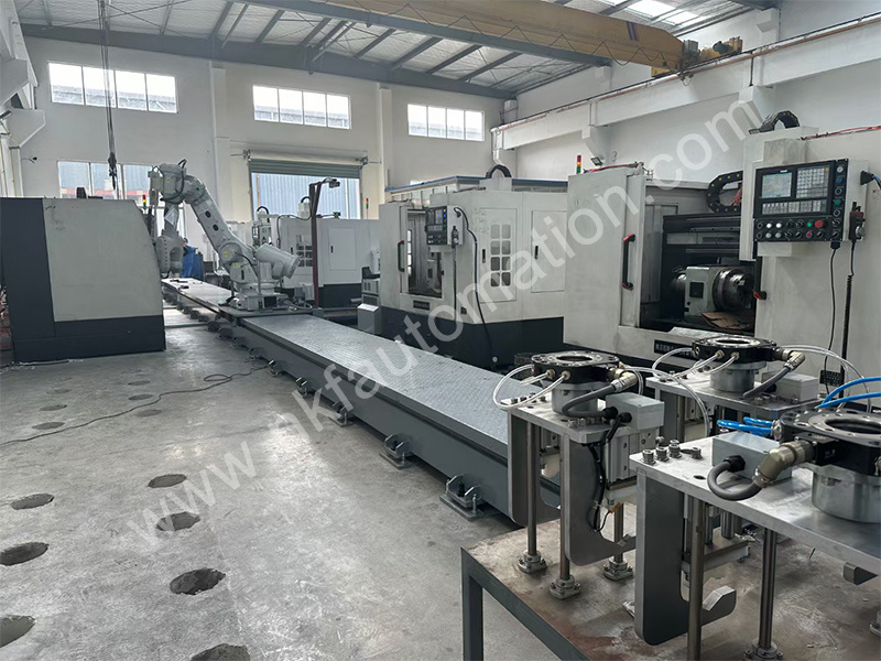 ABB Robot and Linear Rail Automatic Loading and Unloading ABB Robot and Linear Rail Automatic Loading and Unloading