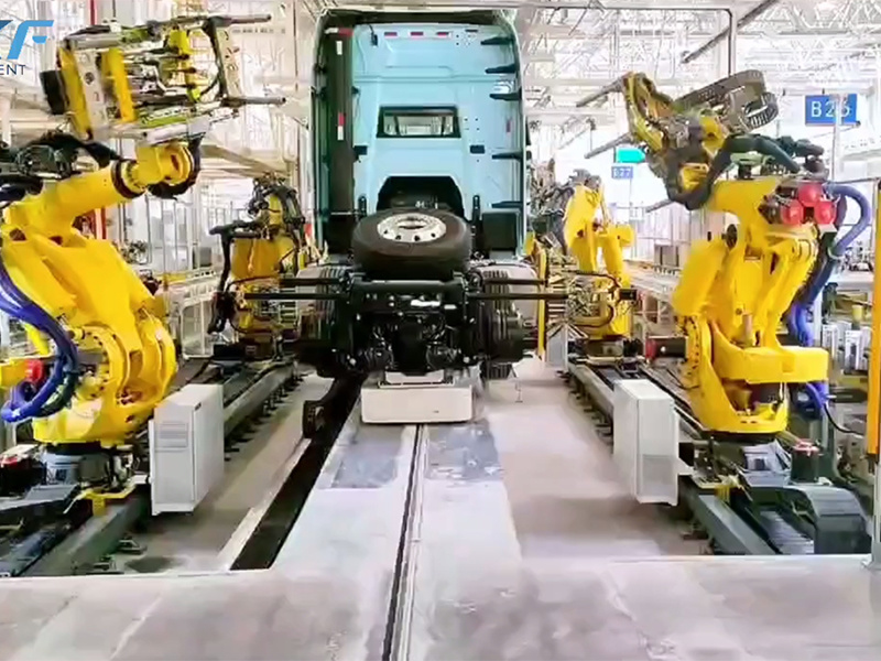 Heavy payload linear rail supporting fanuc handing robot Heavy payload linear rail supporting fanuc handing robot