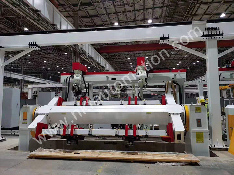 Three-axis vertical positioner supporting Kawasaki welding robot Three-axis vertical positioner supporting Kawasaki welding robot