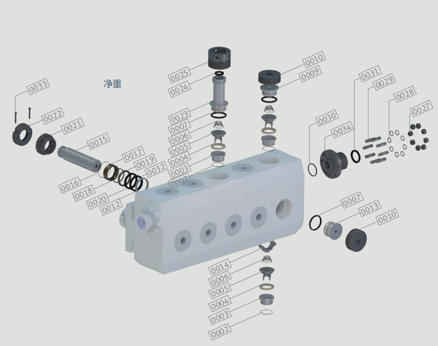 QWS 2500 Пятицилиндровый гидравлический конец