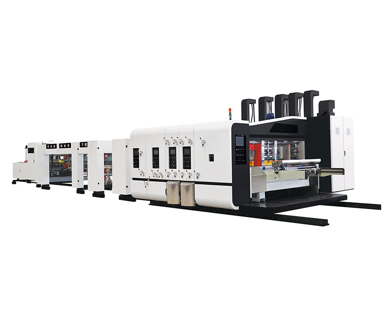 GYKM-FFG-C automática impresora flexo slogter cortador floder gluer strapper en línea