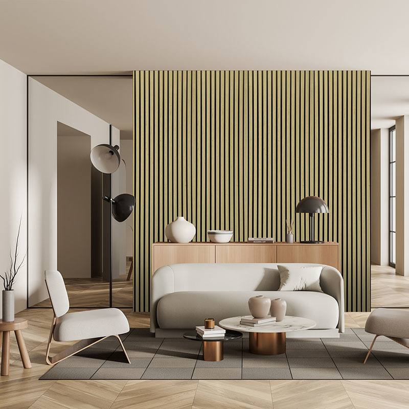Environmental Grade E0 Wooden Slats Sound Proof Wall Panels