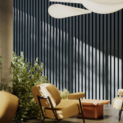 Eco-friendly Sound Absorption Slatted Wood Veneer Panels