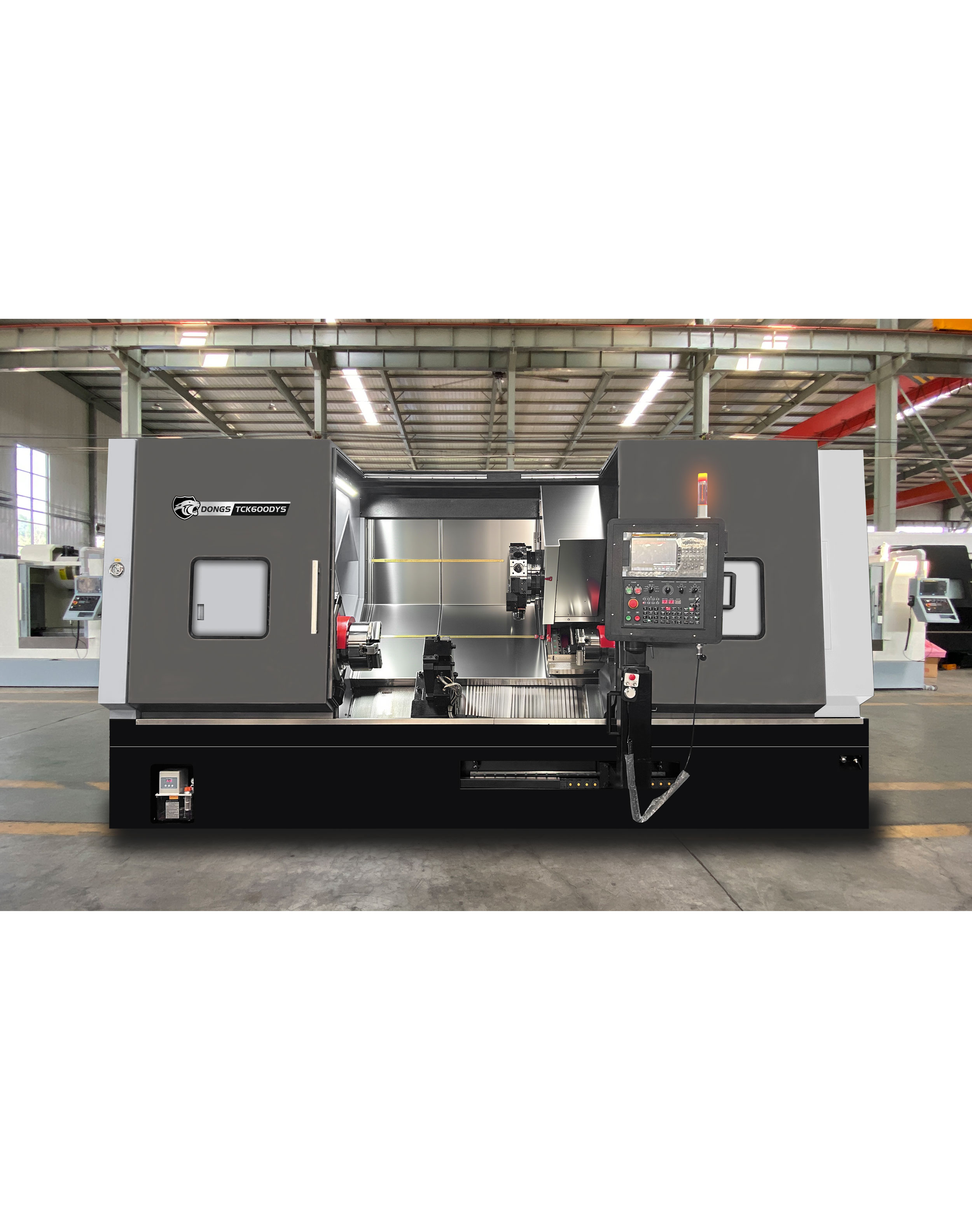 What is a dual-spindle slant bed CNC lathe? DONGS Machine Tools explains.