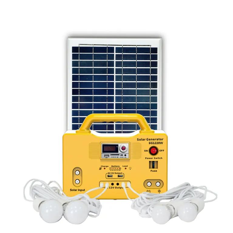 Portable Solar Generator Lighting System small Power Generator Kit for Emergency Power Supply Camping