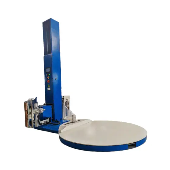 Pallet wrapping machine with auto cut and feed film