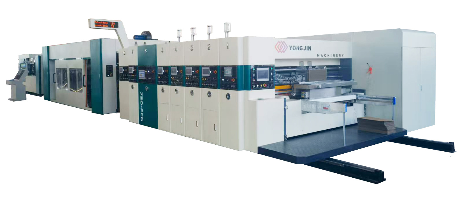 720 Economic Model 4 Color Flexo Printer Slotter Die Cutter Folder Gluer Inline for Corrugated Carton Making