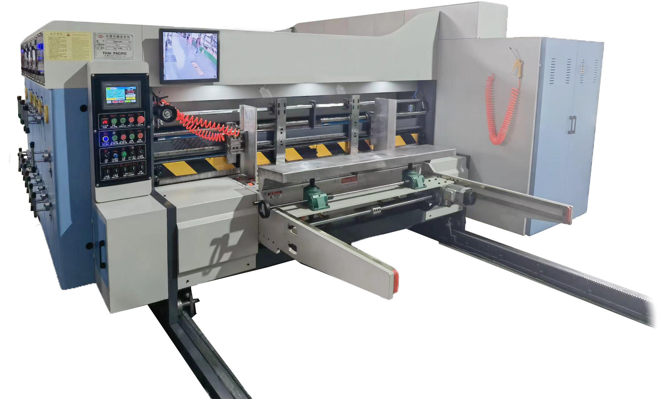 Economic Model 3 Color Corrugated Carton Printer Slotter Stacker